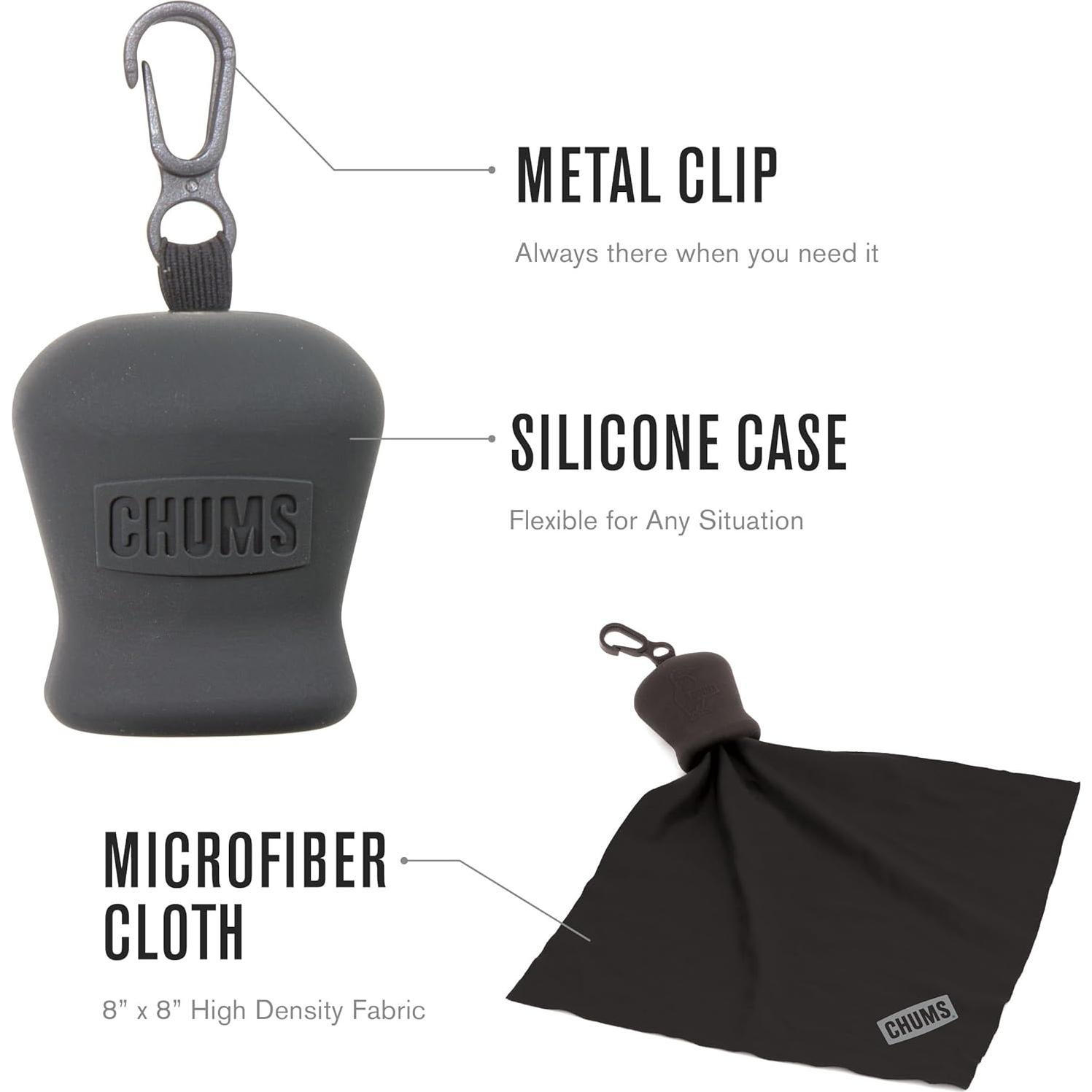 Paño de limpieza Chums Microfibra con estuche púrpura