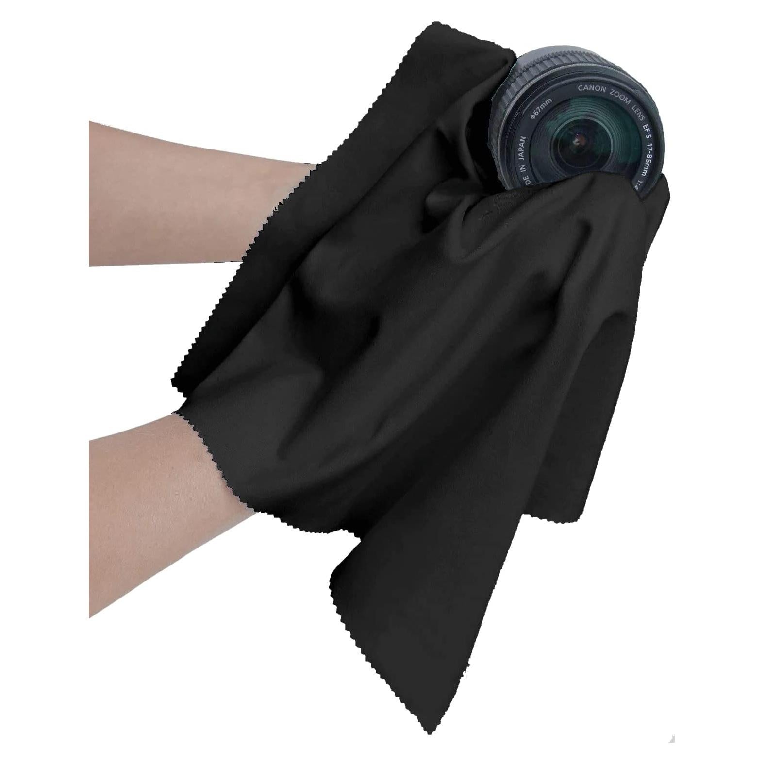 Paño de limpieza microfibra JOS 50x50cm negro para pantallas