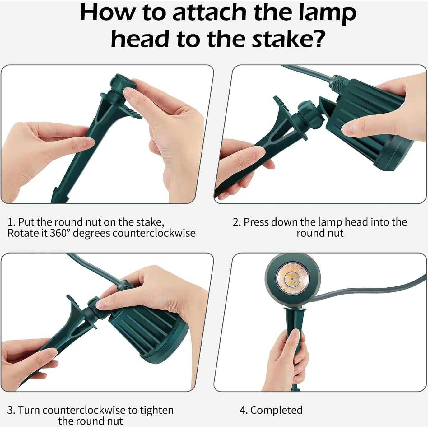 Focos LED Exteriores Holeva 2700K IP67 Verde 2 Pzs