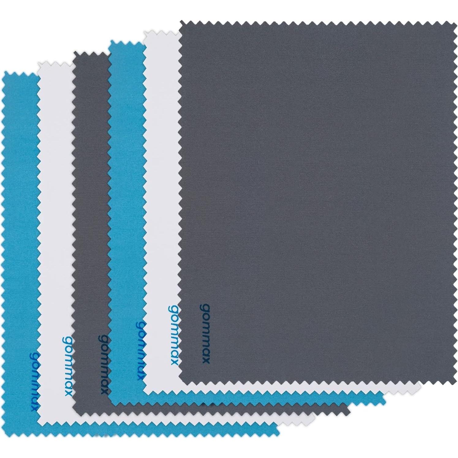 Paquete de 6 paños de microfibra Gommax 15x18 cm para lentes