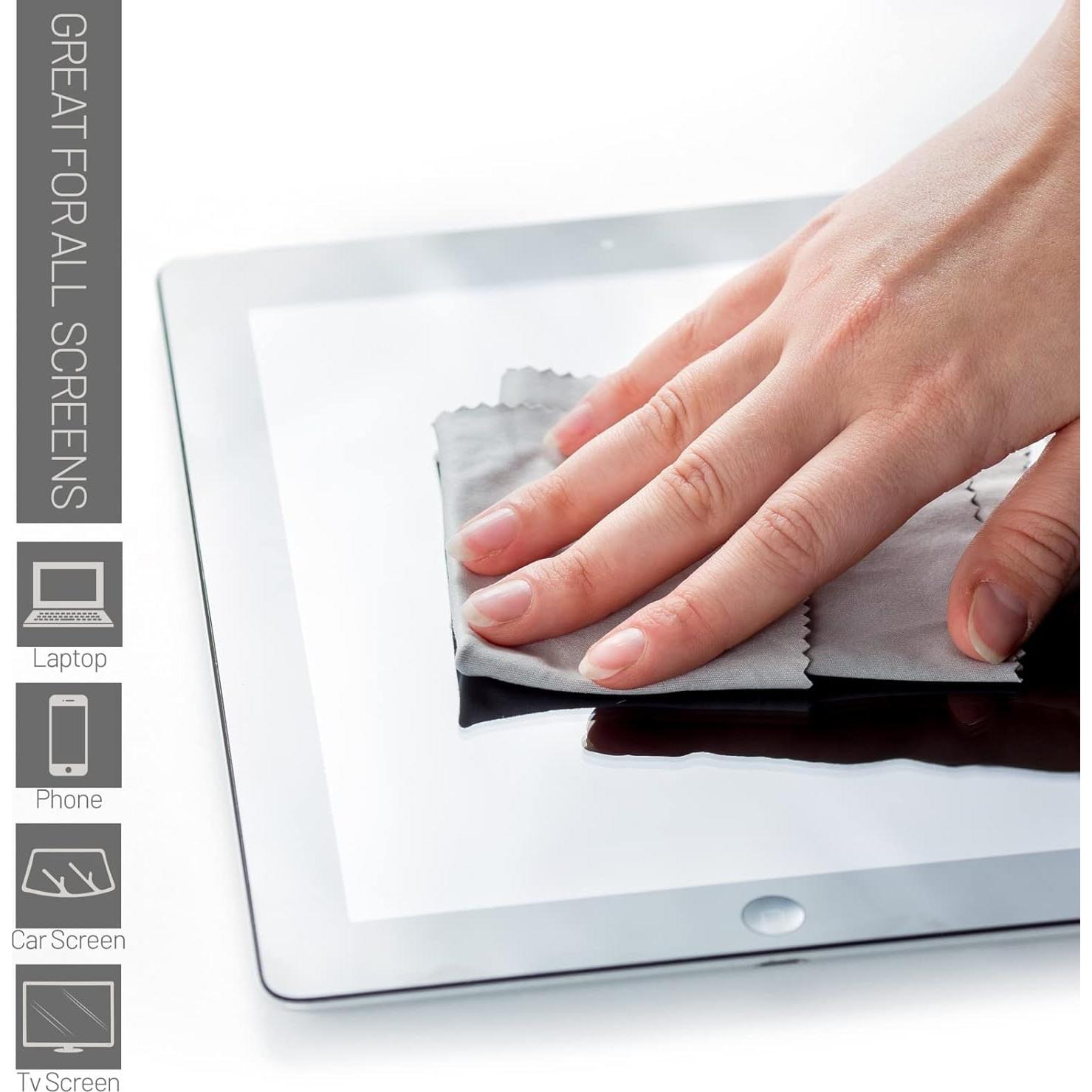 Paquete de 6 paños de microfibra Gommax 15x18 cm para lentes