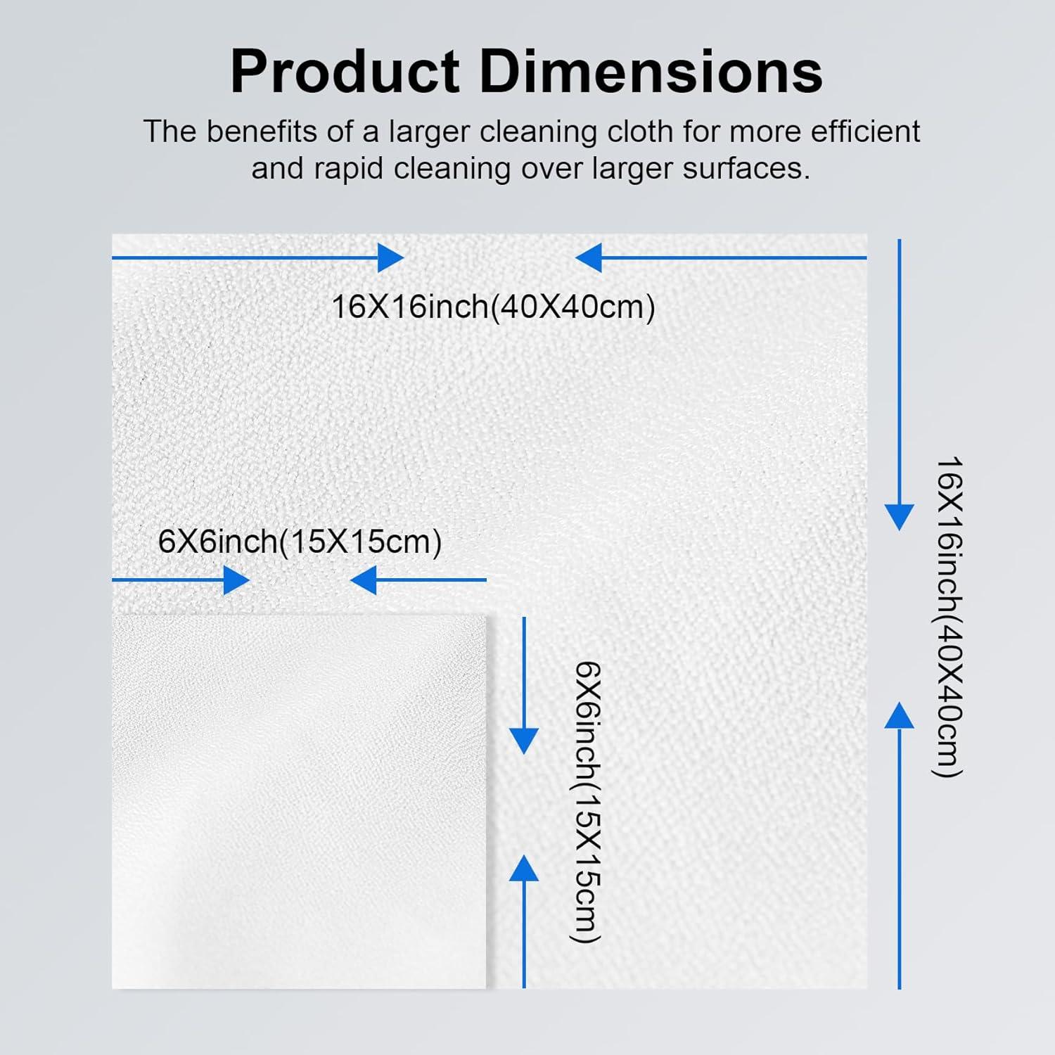 Paños de Limpieza Selens 4 Pcs Microfibra 40x40 cm