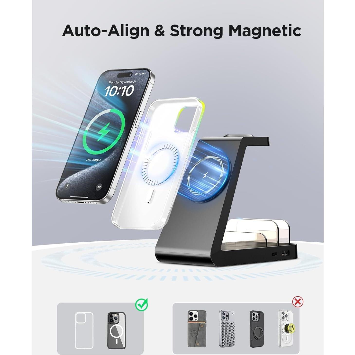 Estación de Carga 5 en 1 SHEN ZHEN para iPhone y Apple