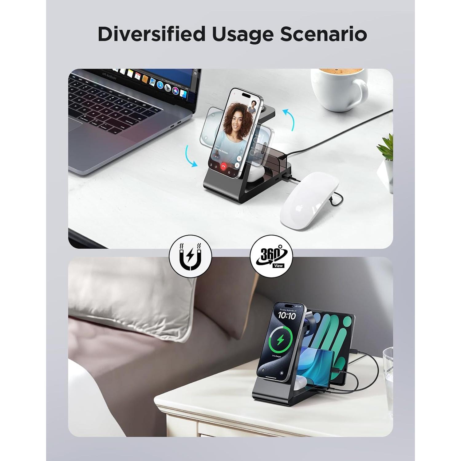Estación de Carga 5 en 1 SHEN ZHEN para iPhone y Apple