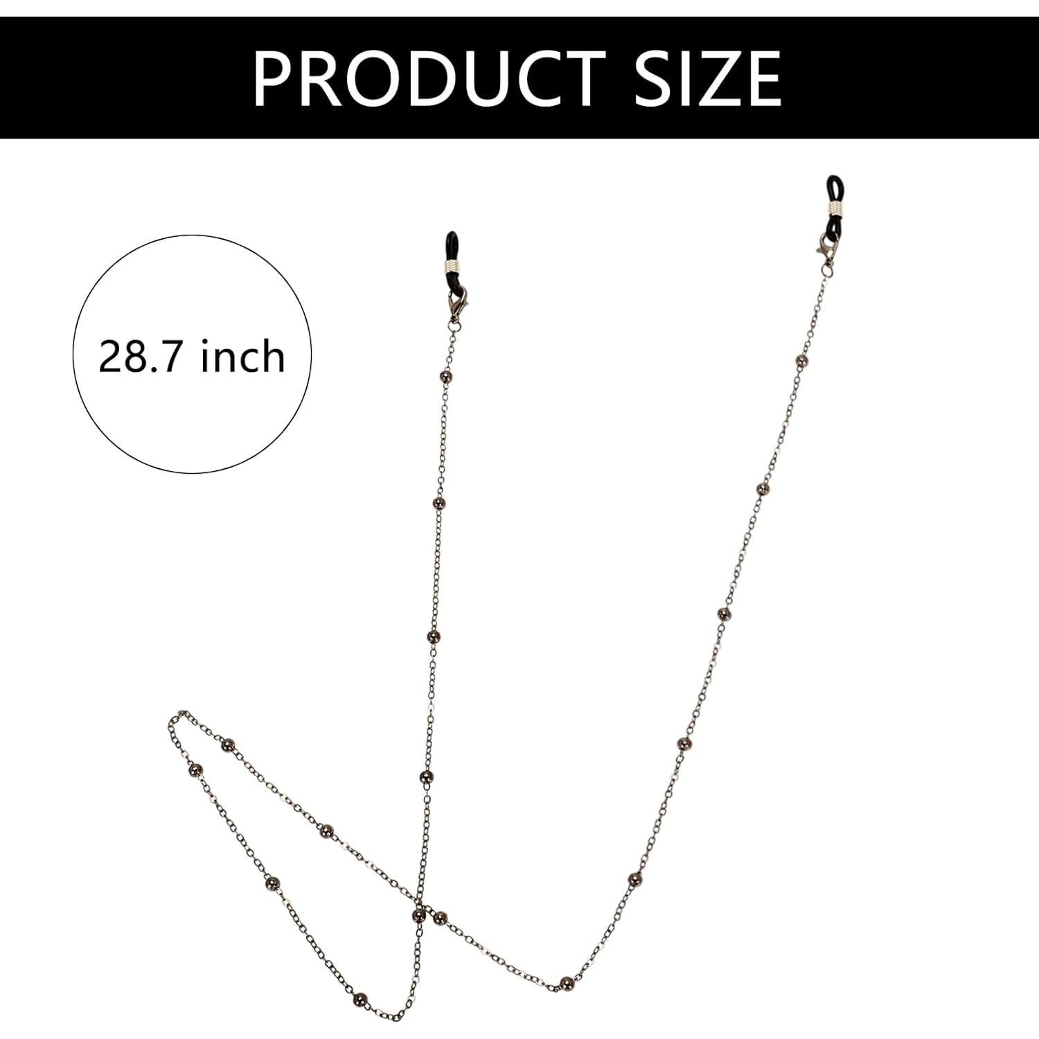 Cadena de Gafas de Moda 6 Piezas Unisex - Plata/Oro/Rosa