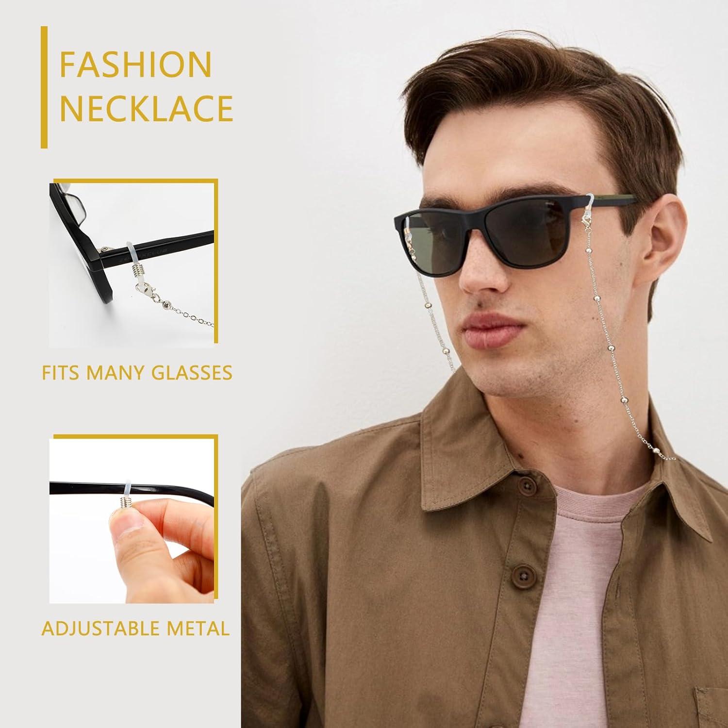 Cadena de Gafas de Moda 6 Piezas Unisex - Plata/Oro/Rosa