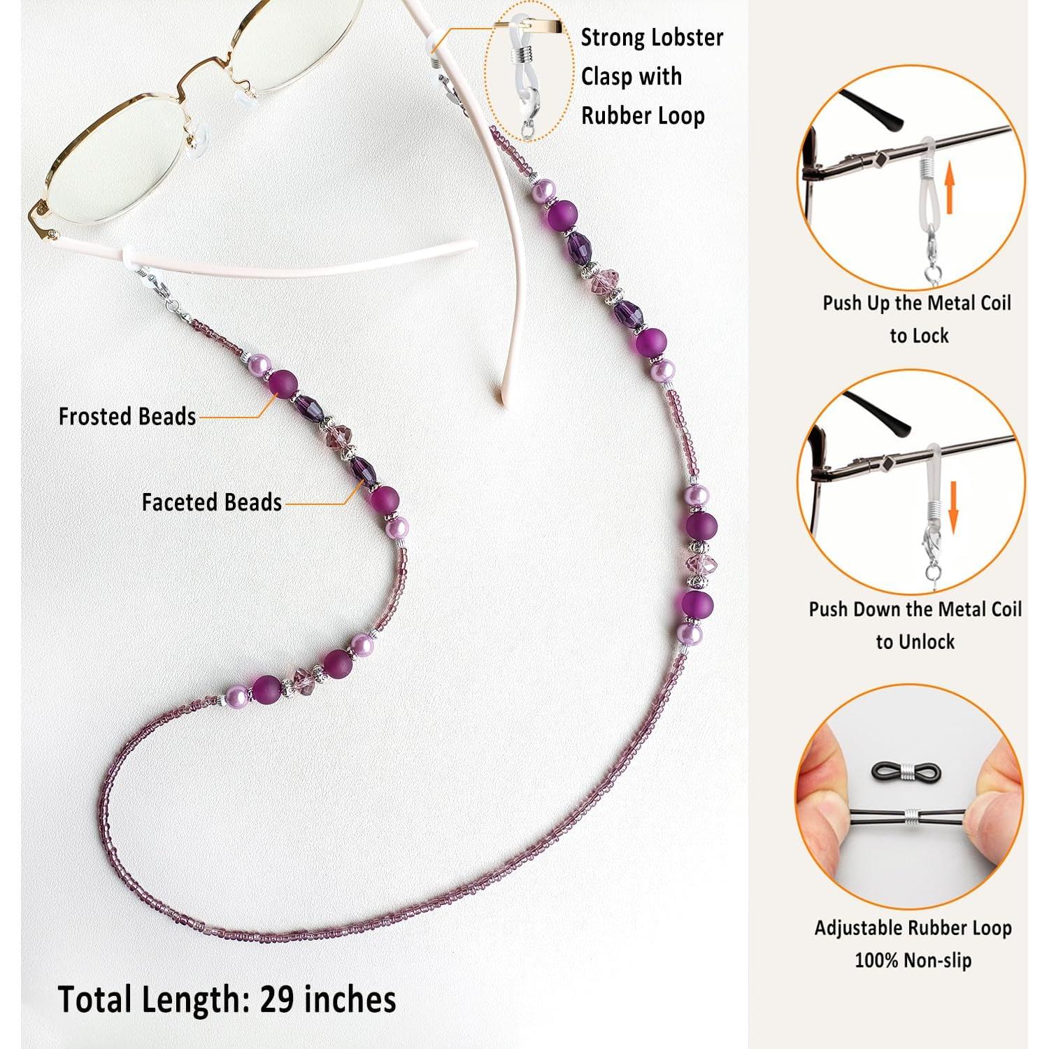 Cadena de Gafas ERNAULO para Mujeres 73.66 cm Púrpura