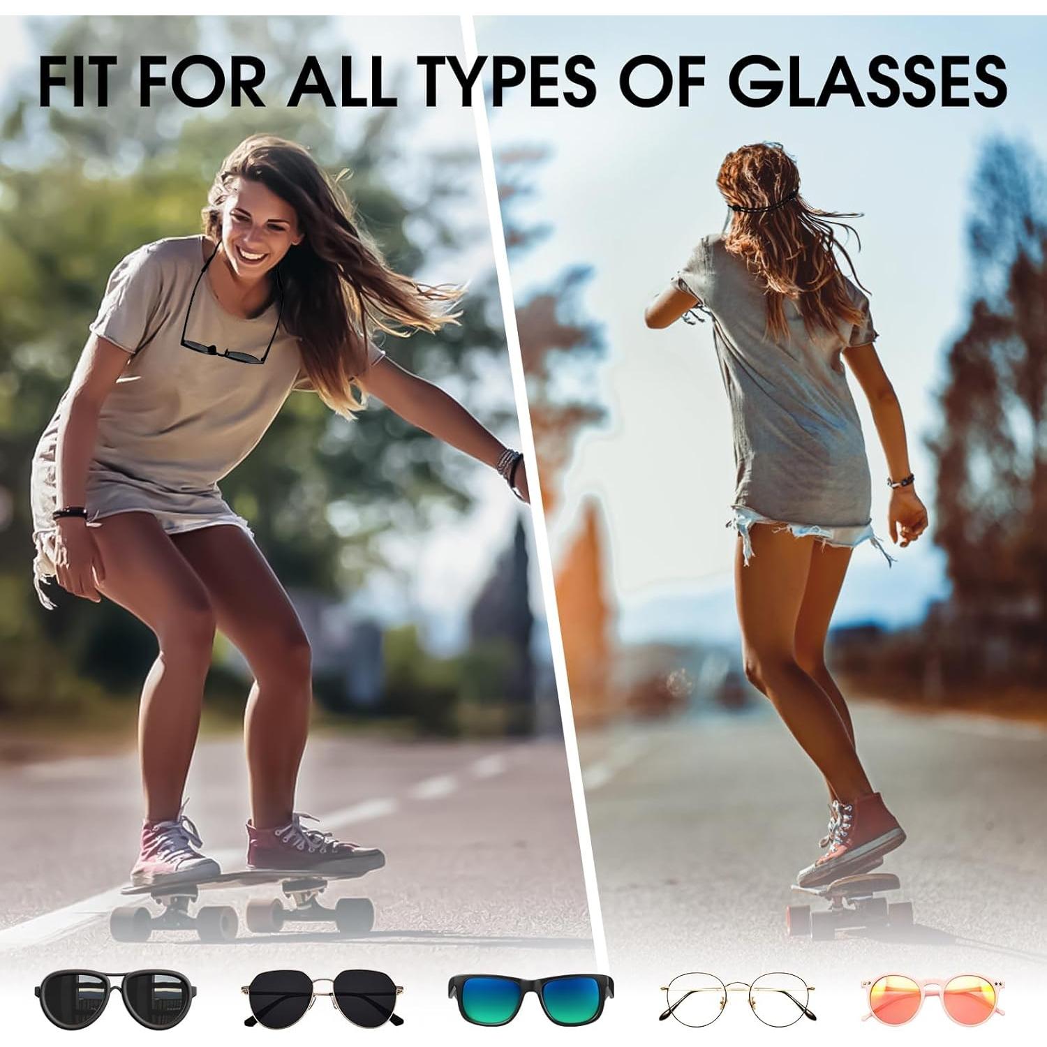 Correa Ajustable para Gafas GZJ, 20-35 cm, Negro