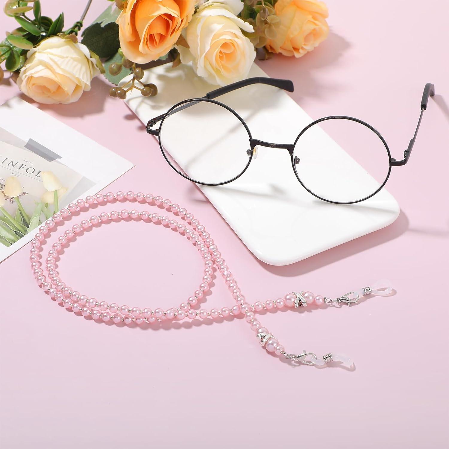 Cadena de Gafas de Perlas Ptwola 3 Piezas para Mujeres
