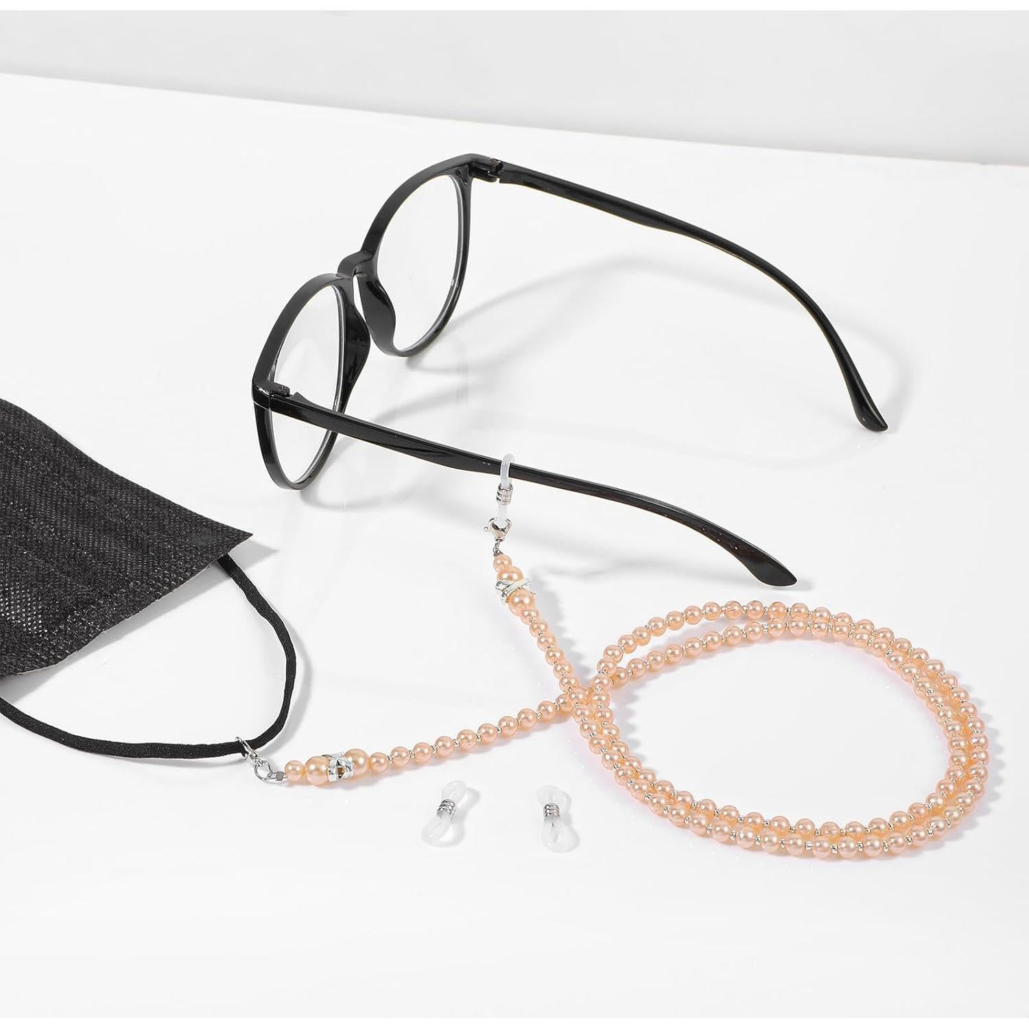 Cadena de Gafas de Perlas Ptwola 3 Piezas para Mujeres