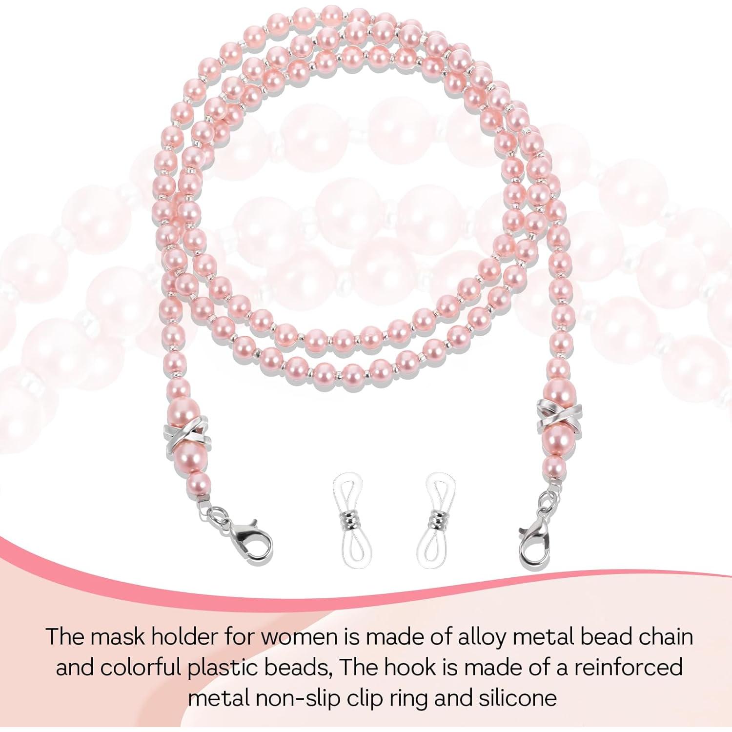 Cadena de Gafas de Perlas Ptwola 3 Piezas para Mujeres