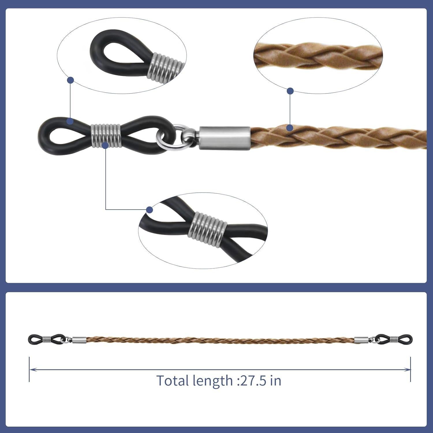 Correa para Gafas BILIONE 6 Pcs Cuero Ajustable 69.85 cm