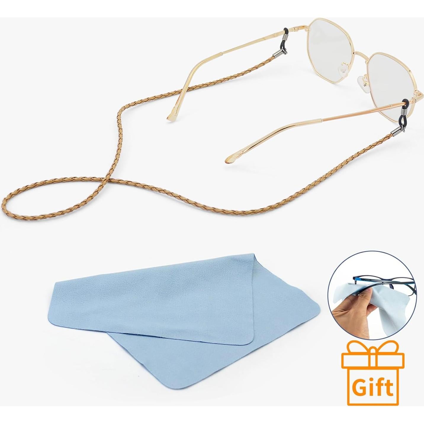 Correa para Gafas BILIONE 6 Pcs Cuero Ajustable 69.85 cm