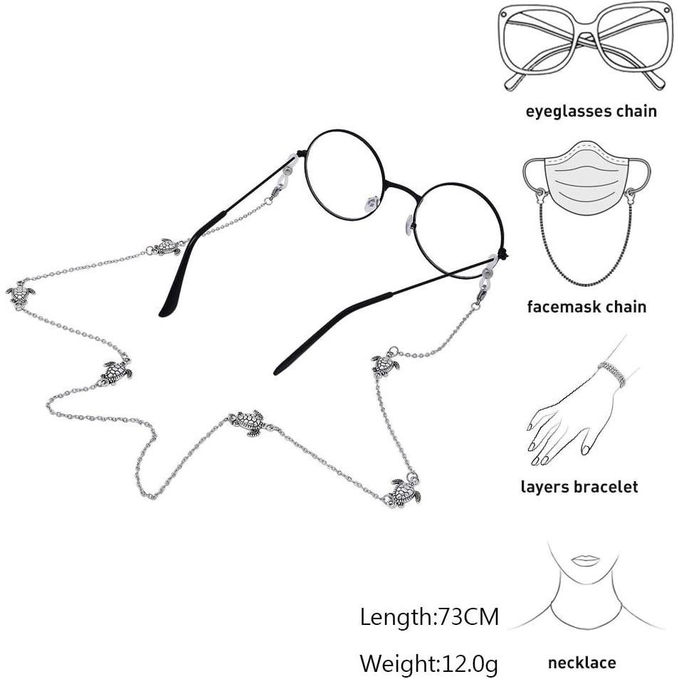 Cadena Lanyard KAI Top para Gafas y Mascarillas Plateada