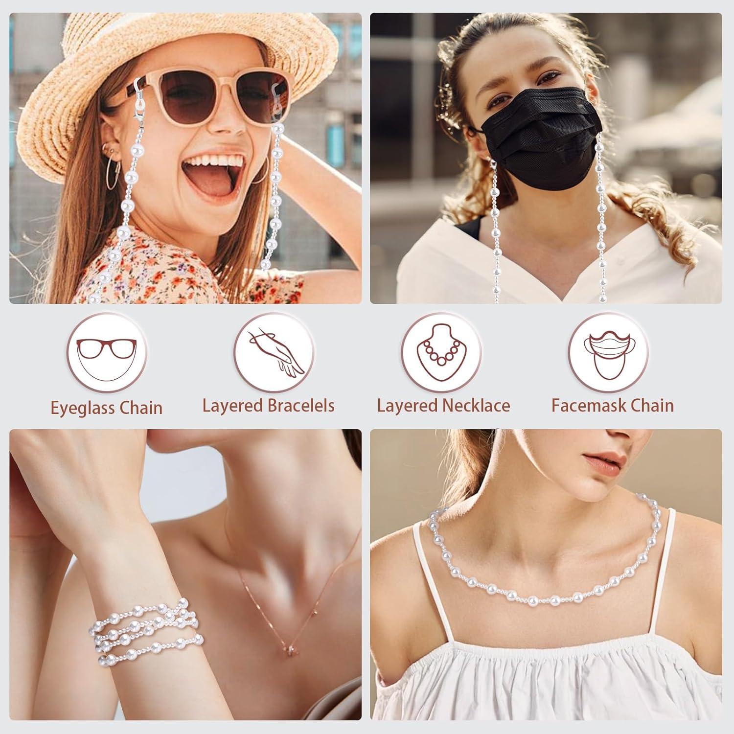 Cadena de Gafas BILIONE Blanco 75 cm Soporte Unisex