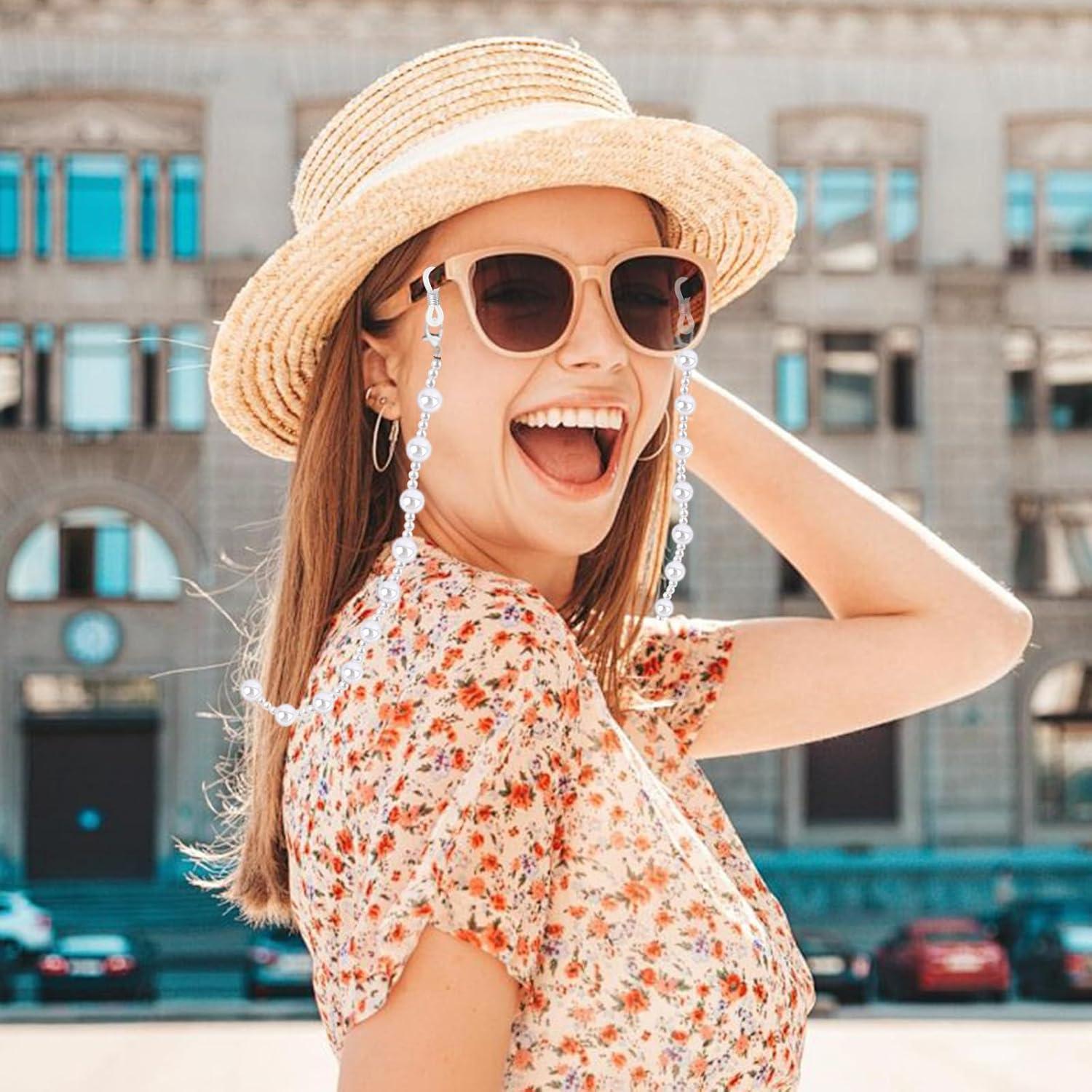 Cadena de Gafas BILIONE Blanco 75 cm Soporte Unisex