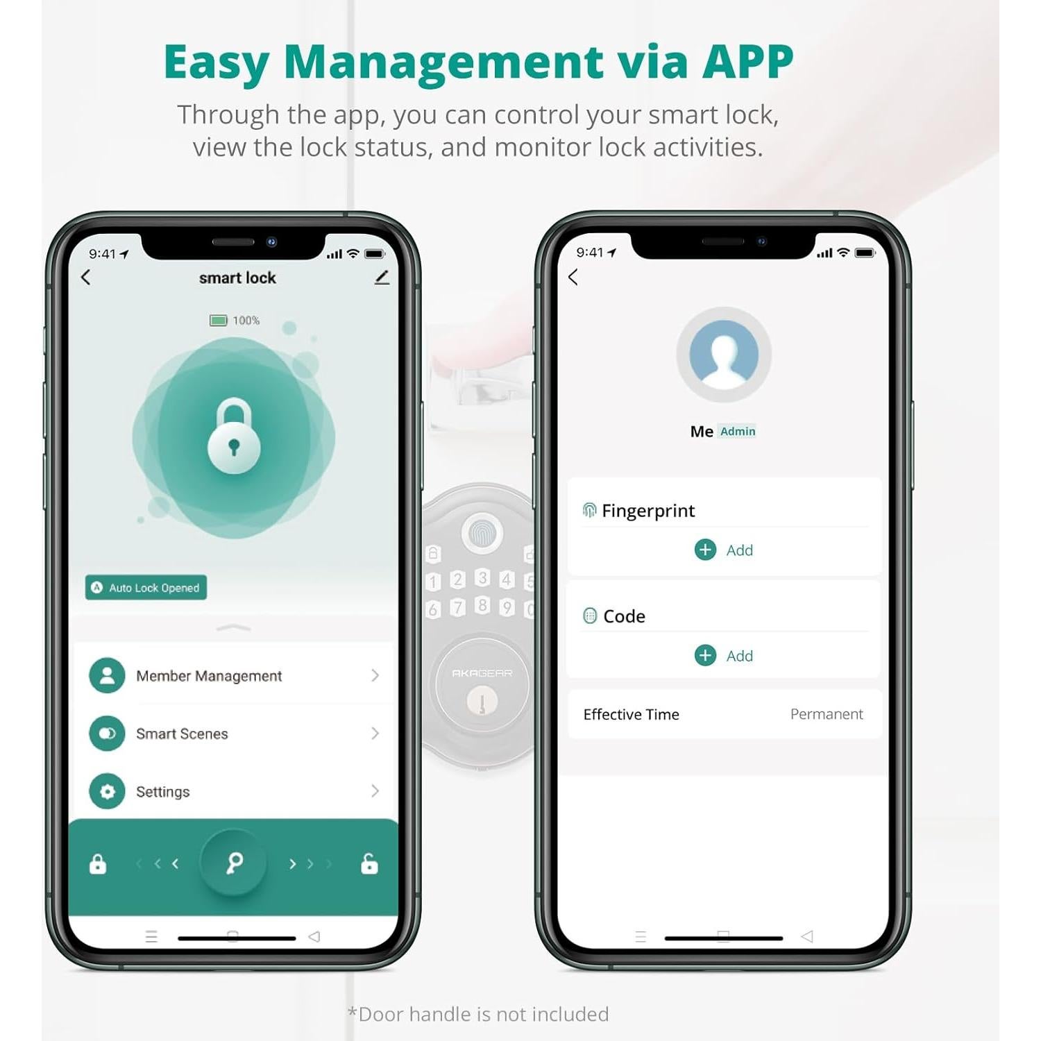 Cerradura Biométrica AkaGear DS10 Pro - Bronce Cepillado