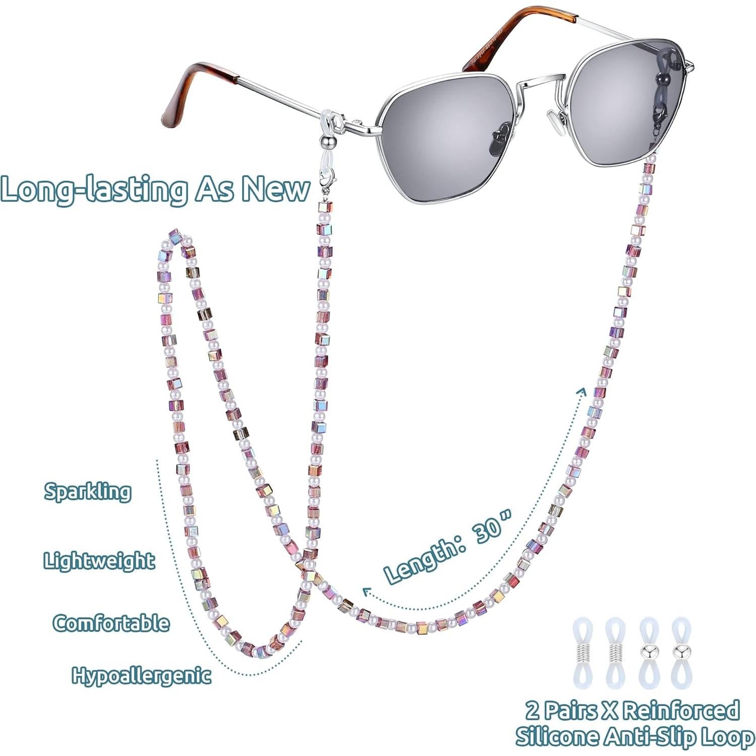 Cadena de Gafas REVEMCN Multicolor 76 cm para Mascarillas