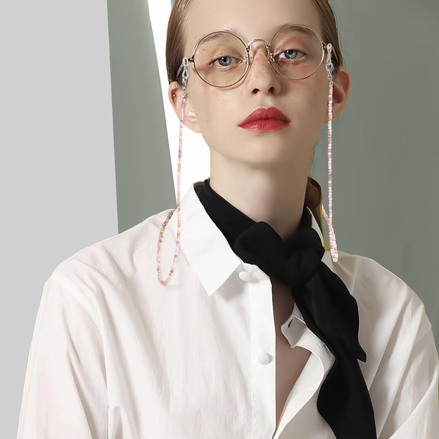 Cadenas de Gafas Fintie 3 Pcs con Cuentas Coloridas 84 cm