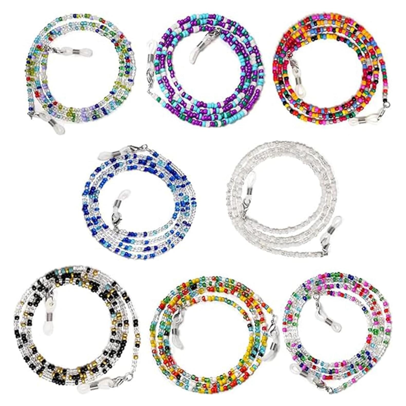 Cadena para Gafas de Perlas Coloridas - Soporte Antideslizante