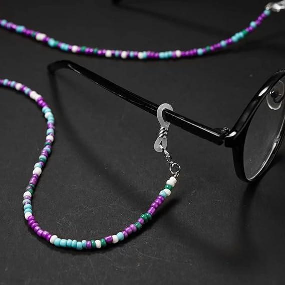 Cadena para Gafas de Perlas Coloridas - Soporte Antideslizante