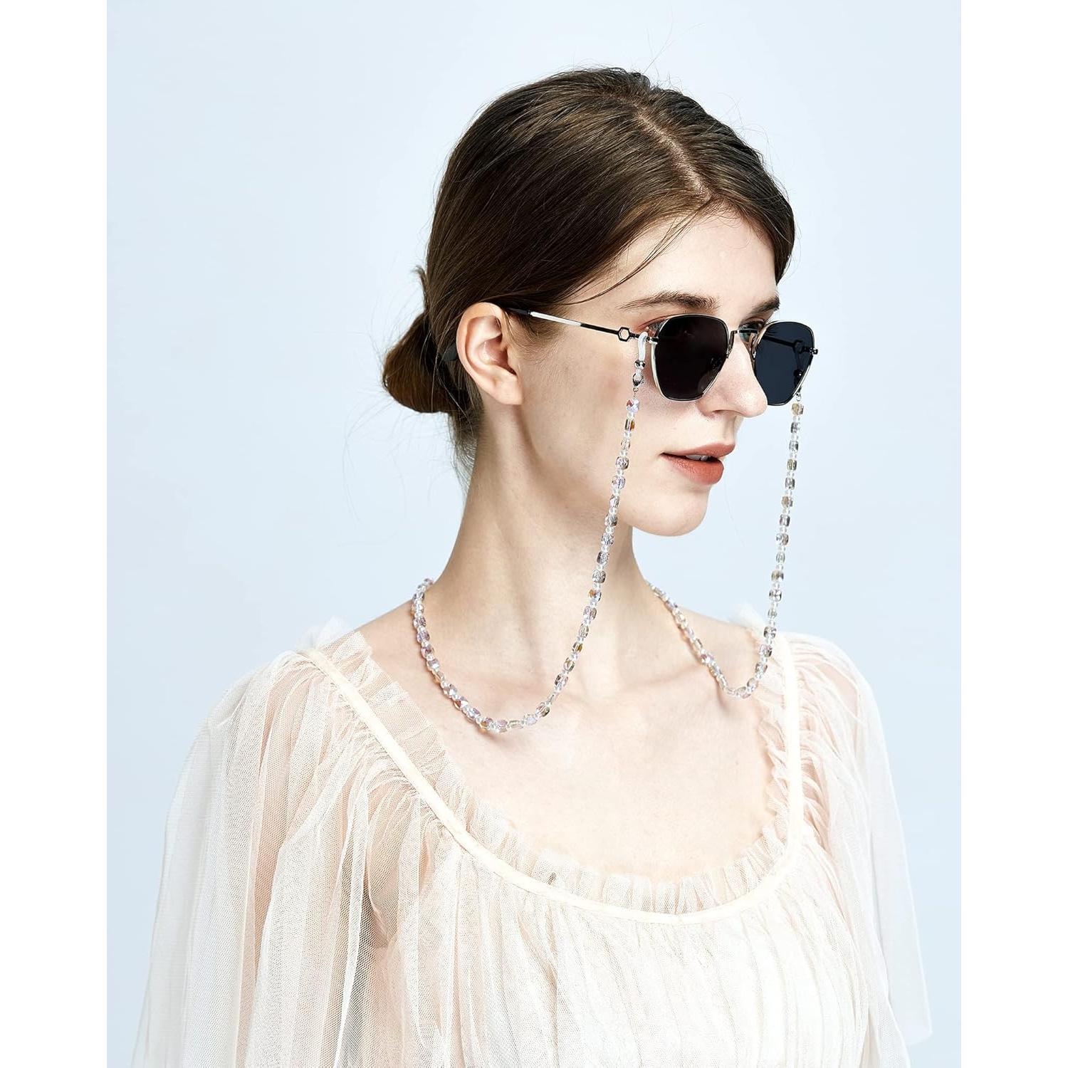 Cadena de Gafas REVEMCN Rosa y Púrpura 76 cm Multifuncional