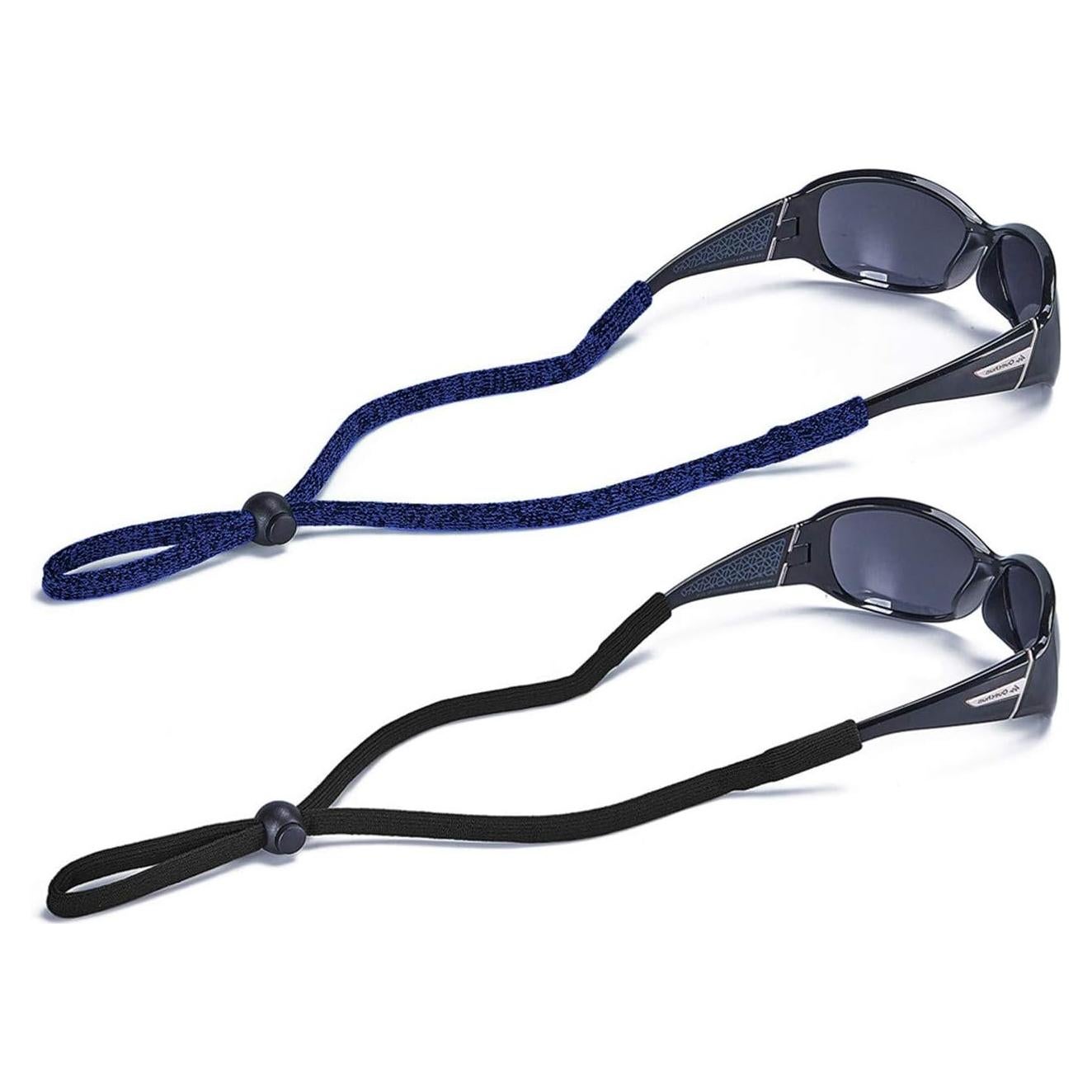 Correa para Gafas Ajustable Lanyard 2 Piezas Negro y Azul