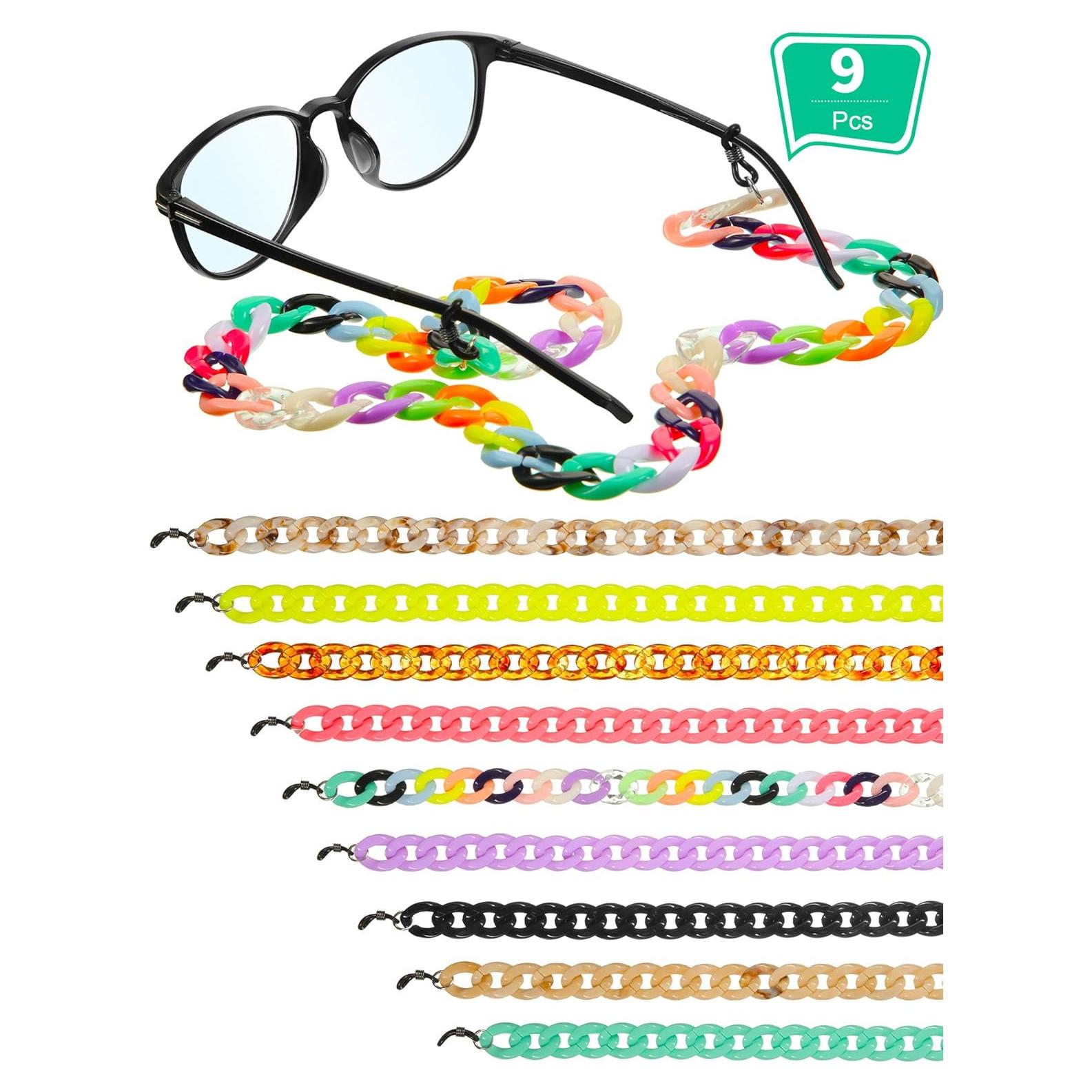 Cadena de Gafas Acrílico 9 Piezas Frienda 68 cm Antideslizante