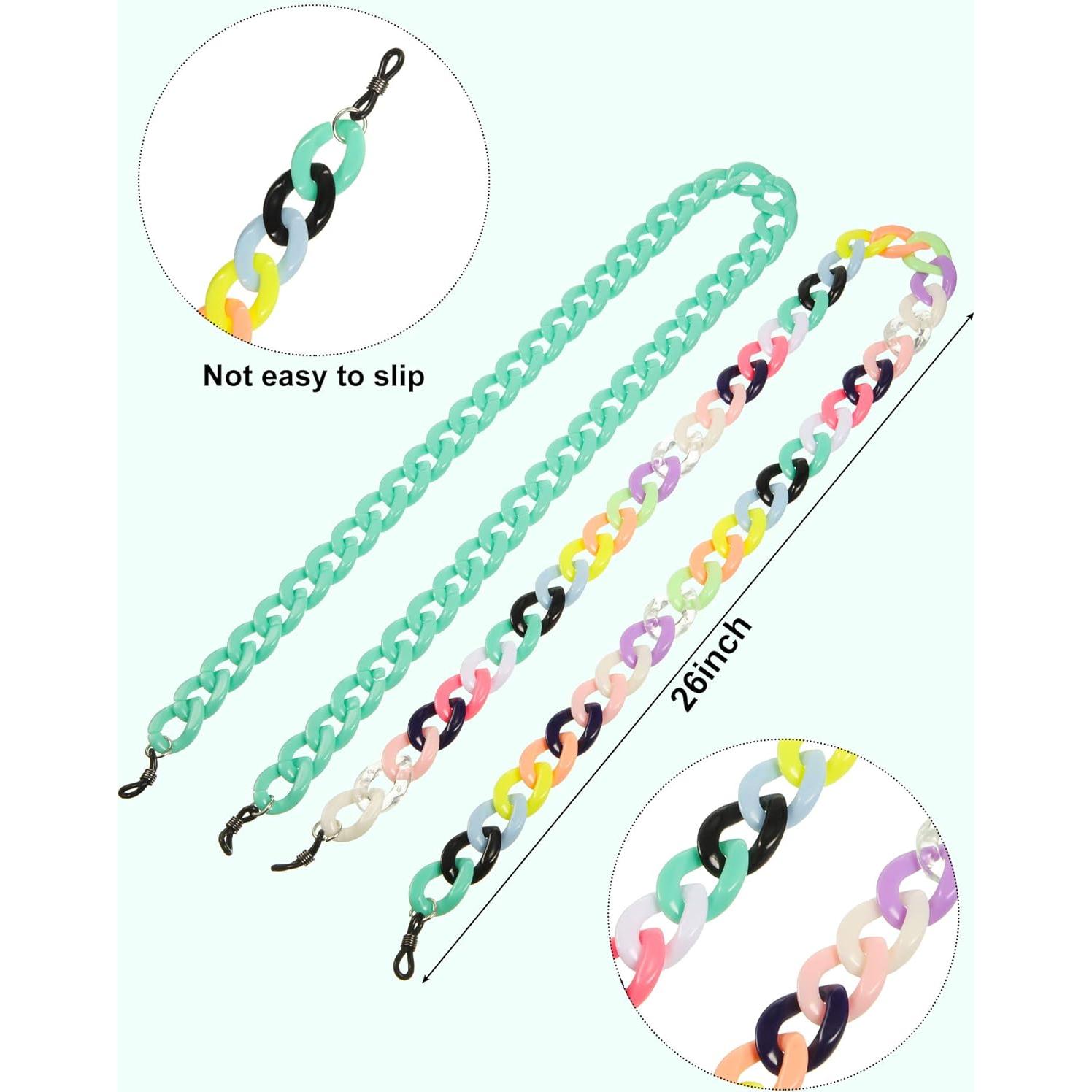 Cadena de Gafas Acrílico 9 Piezas Frienda 68 cm Antideslizante