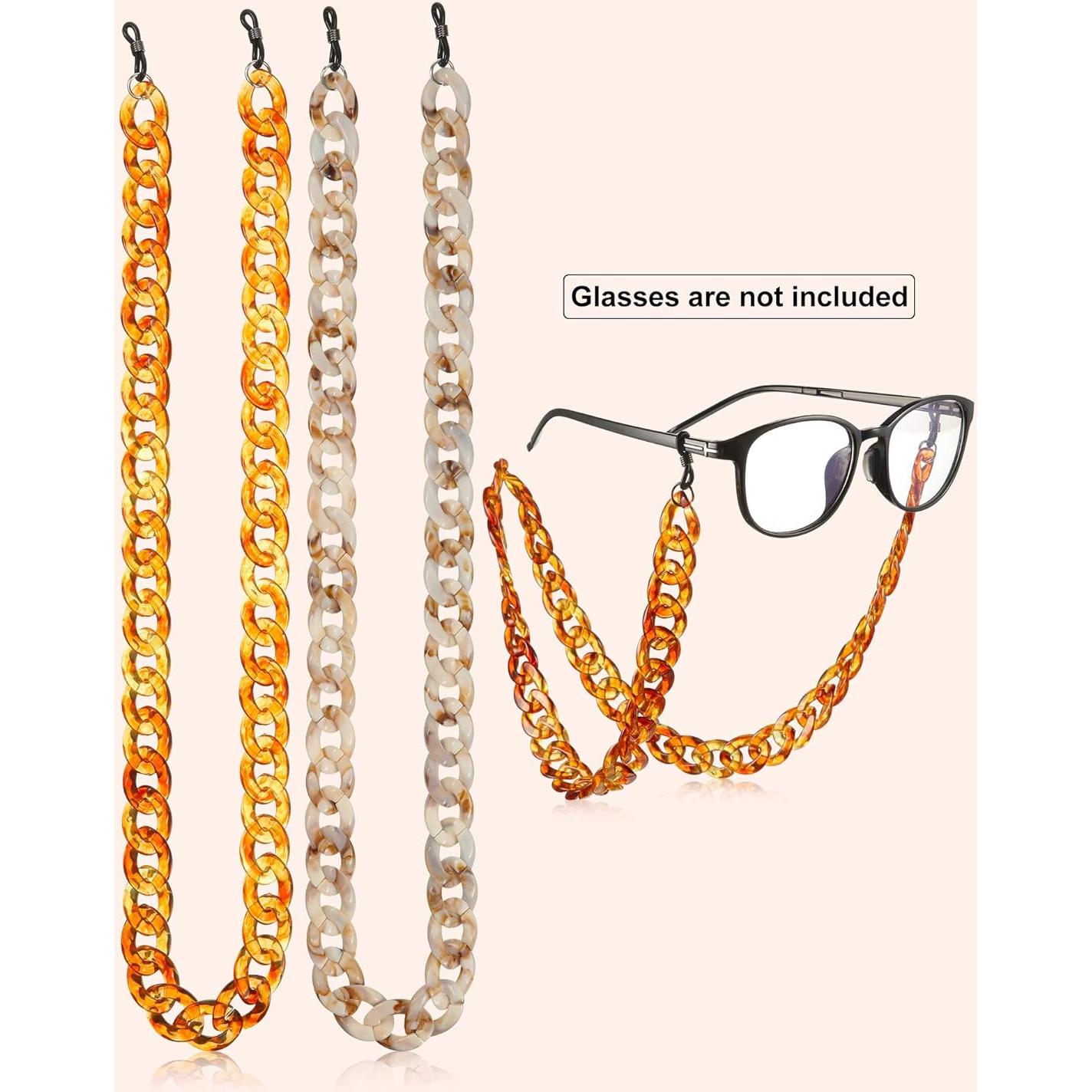 Cadena de Gafas Acrílico 9 Piezas Frienda 68 cm Antideslizante