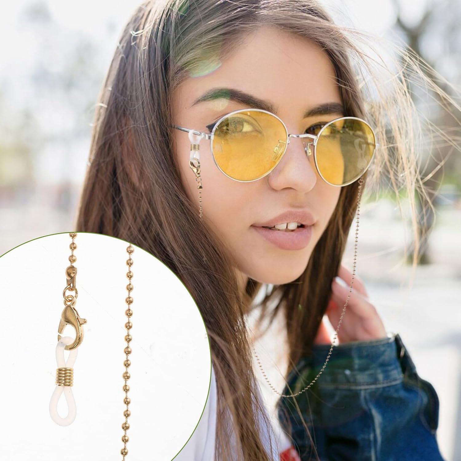 Cadenas para Gafas de Mujer - 6 Pcs Soporte de Perlas