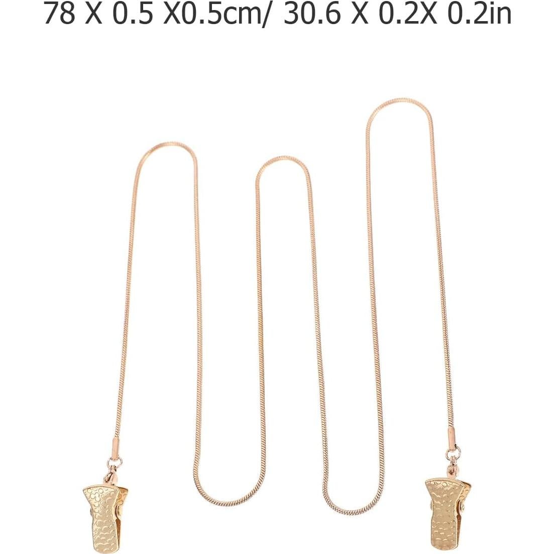 Cadena de Gafas Healifty 2 Piezas Oro y Plata Antideslizante