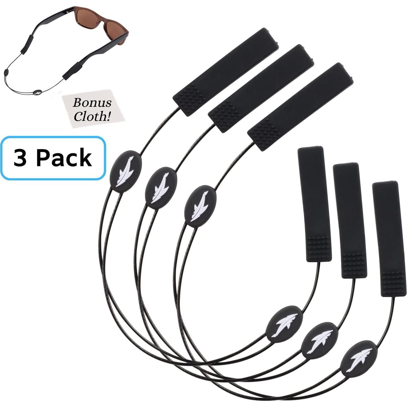 Correa Ajustable para Gafas - Estilo Tiburón - Paquete de 3