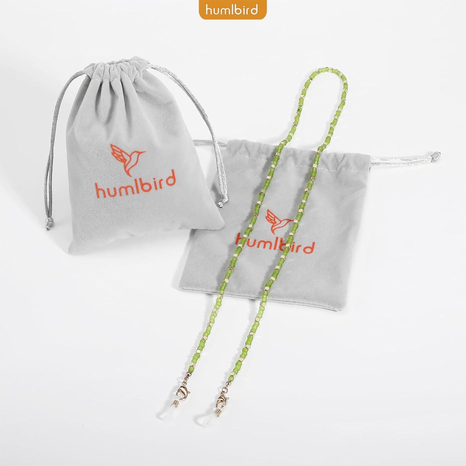 Cadena de Gafas Humlbird para Mujeres Verde 74 cm Ligera