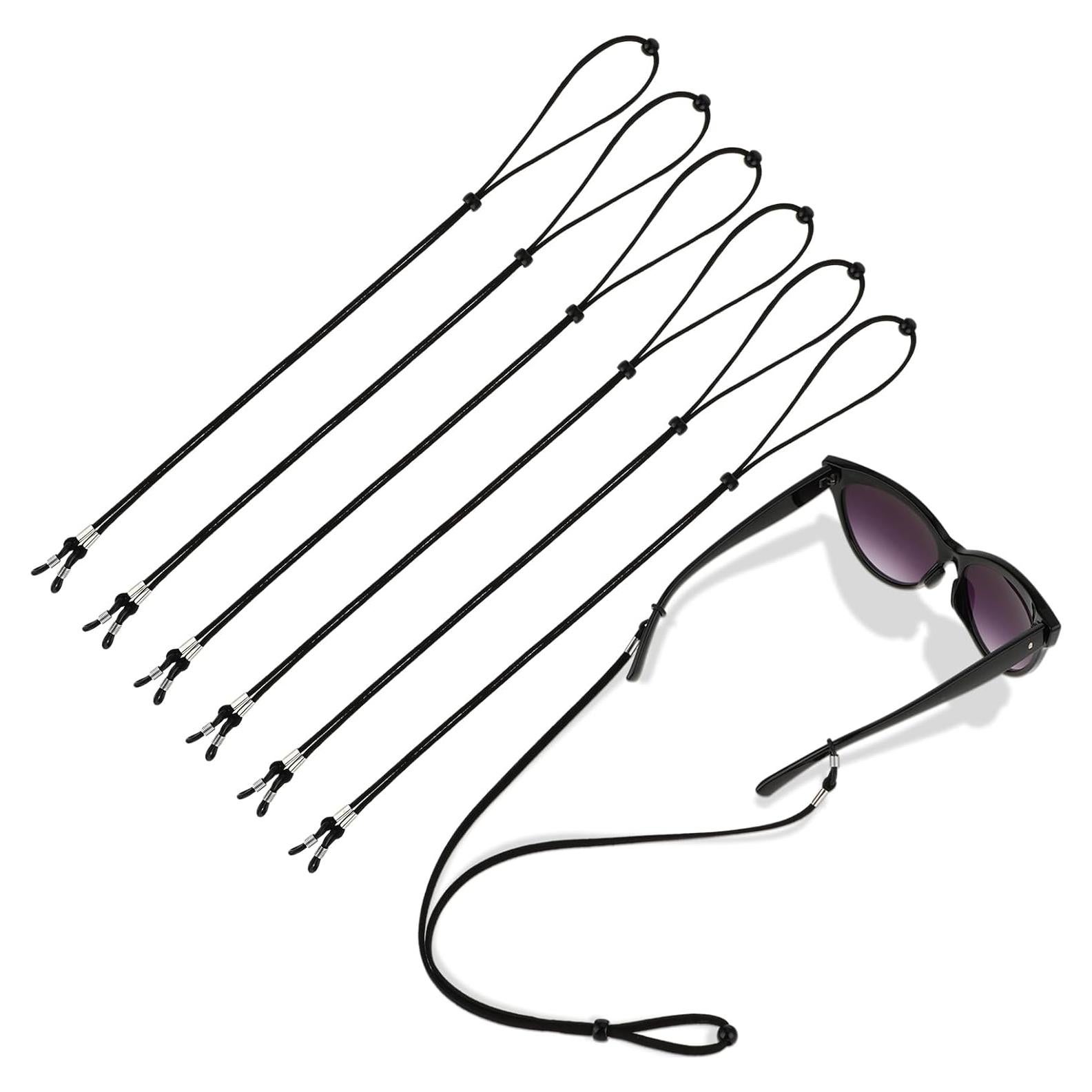 Soporte de Gafas Teaaha 6 PCS Correa Ajustable Negra
