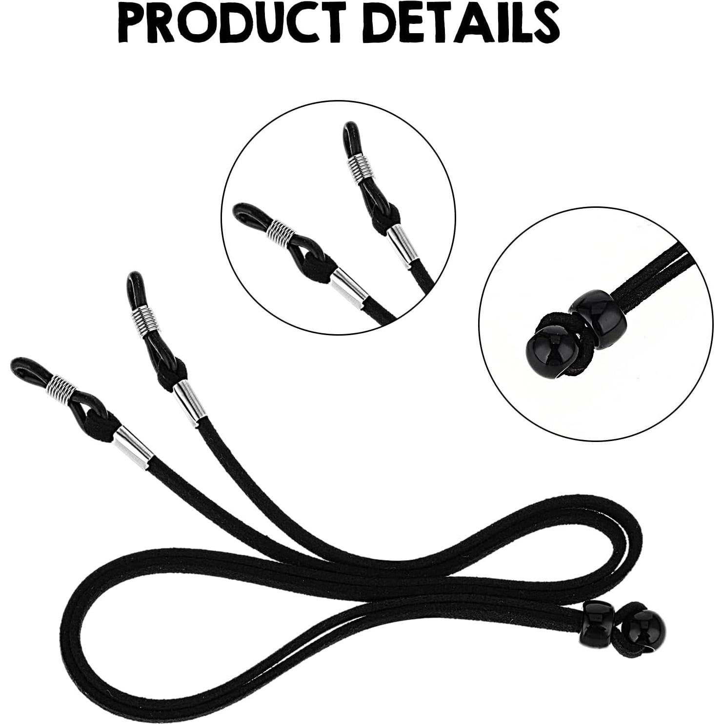 Soporte de Gafas Teaaha 6 PCS Correa Ajustable Negra