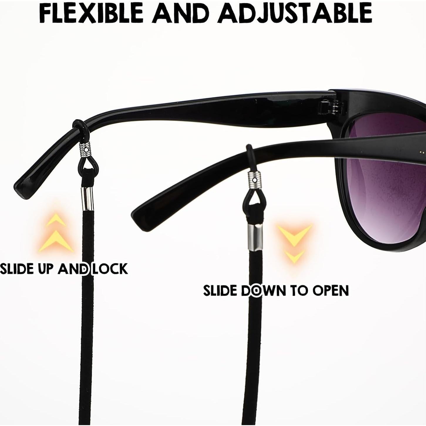 Soporte de Gafas Teaaha 6 PCS Correa Ajustable Negra