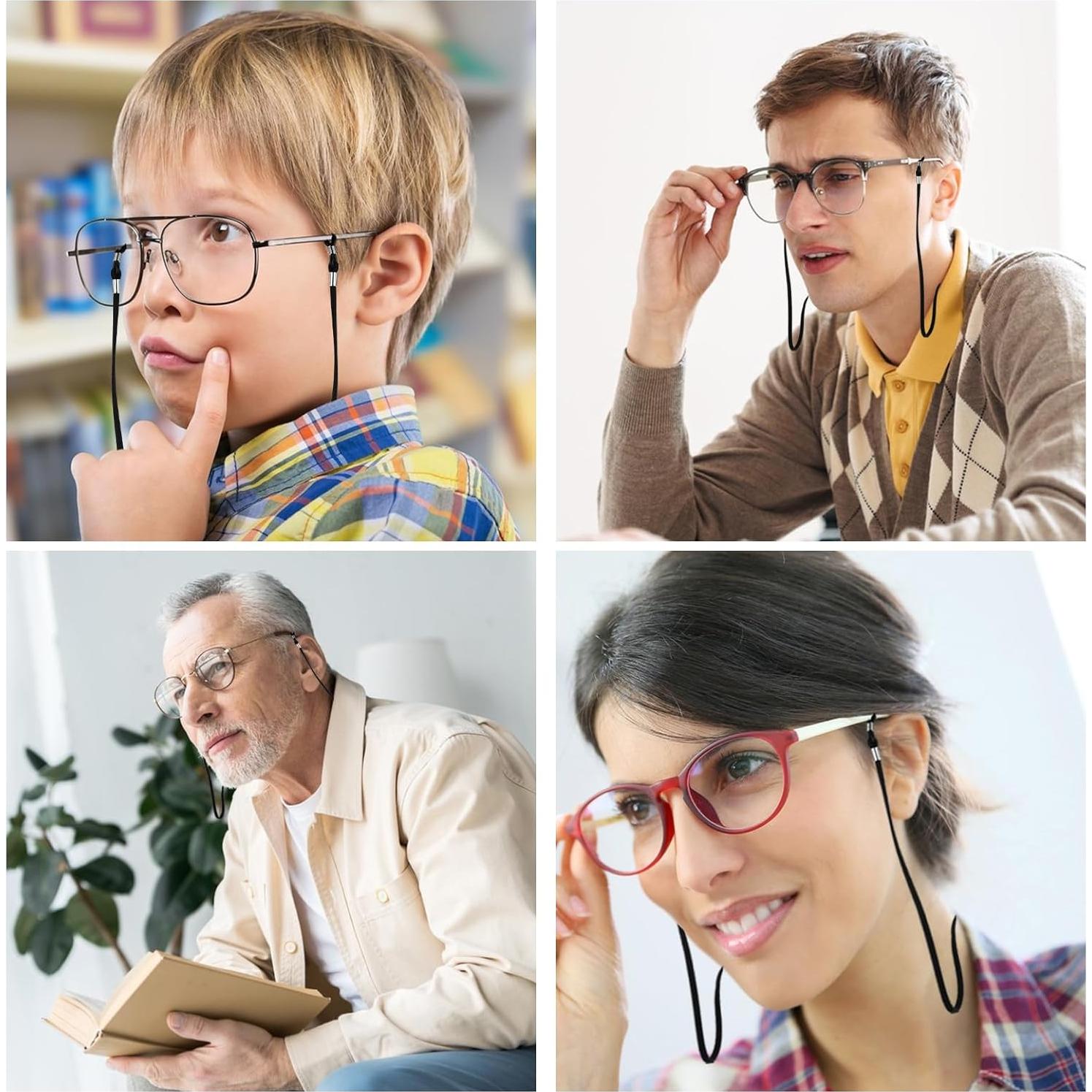 Soporte de Gafas Teaaha 6 PCS Correa Ajustable Negra