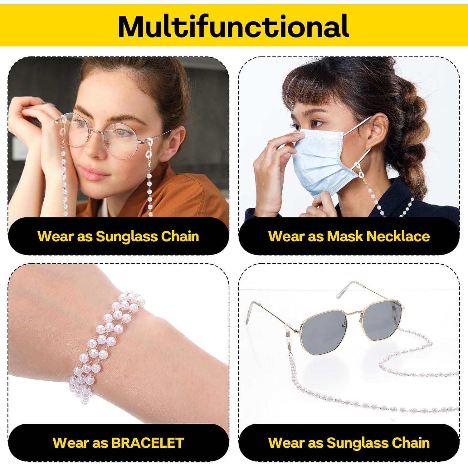 Cadena para Gafas COMNICO de Perlas 70cm para Mujeres