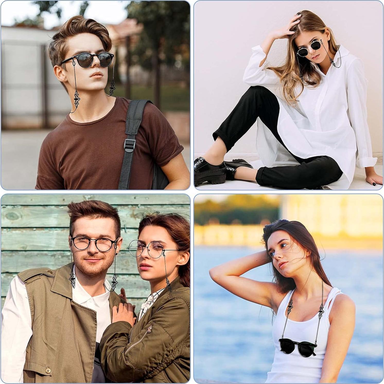 Cadena de Gafas de Murciélago Frienda 75 cm 2 Piezas