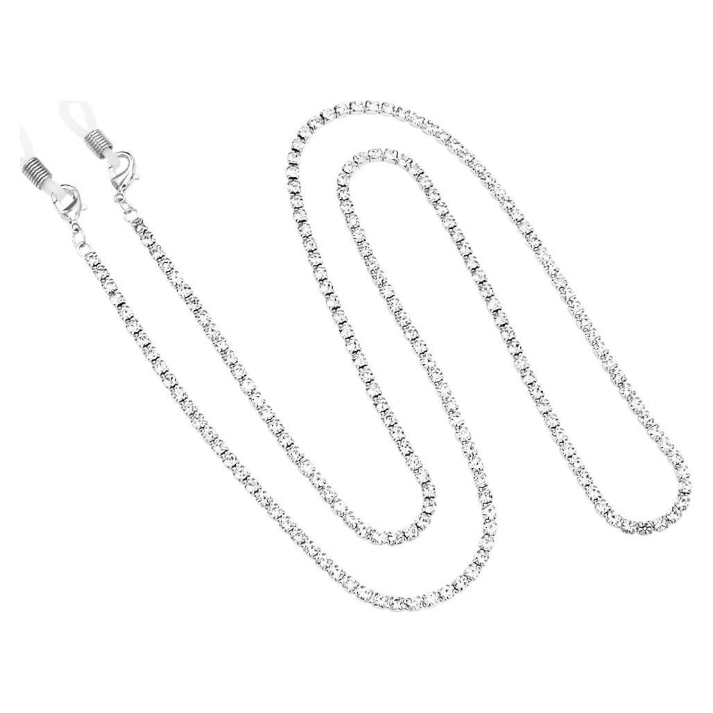 Cadena para gafas Rosemarie Collections con strass 72 cm