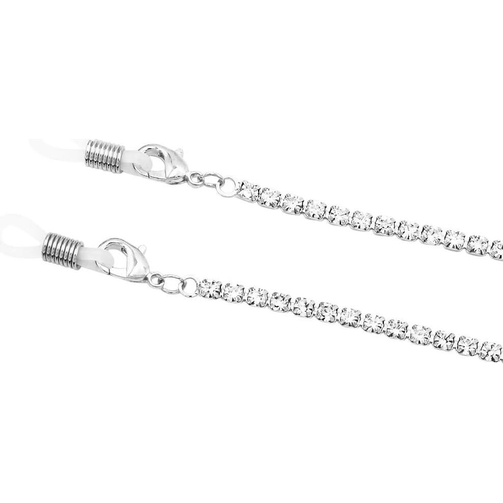 Cadena para gafas Rosemarie Collections con strass 72 cm