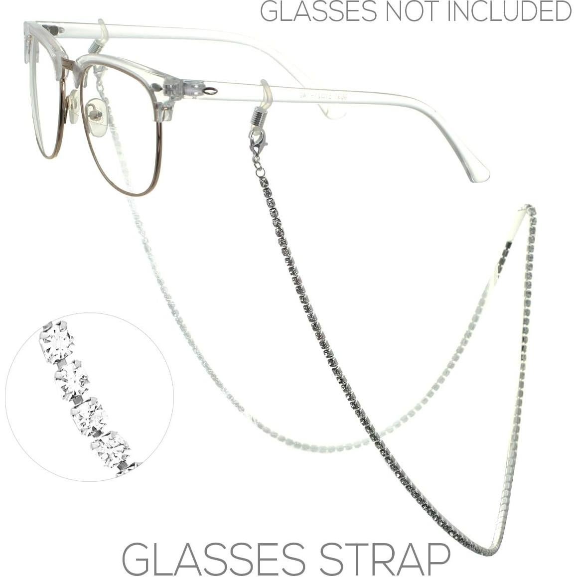 Cadena para gafas Rosemarie Collections con strass 72 cm