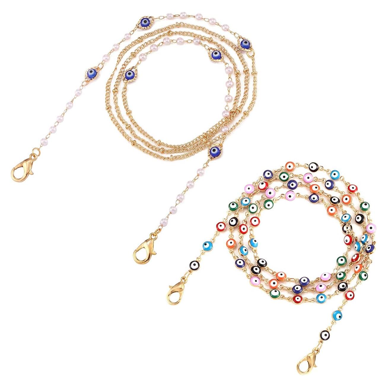 Cadena para Gafas de Sol y Lectura Mujer 76 cm Ojos Malvados