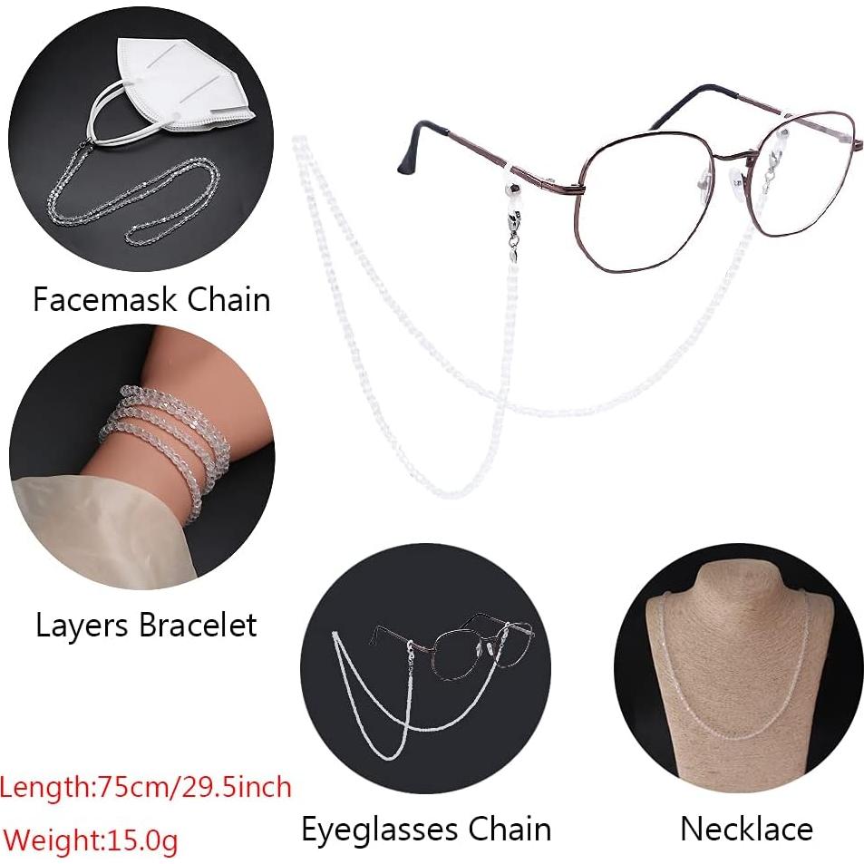 Cadena de Gafas KAI Top 70cm Cuentas de Vidrio Moda