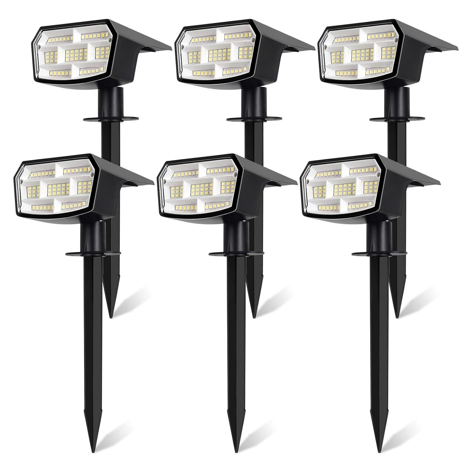 Paquete de 6 luces solares Sucolite 59 LED jardín 3 modos