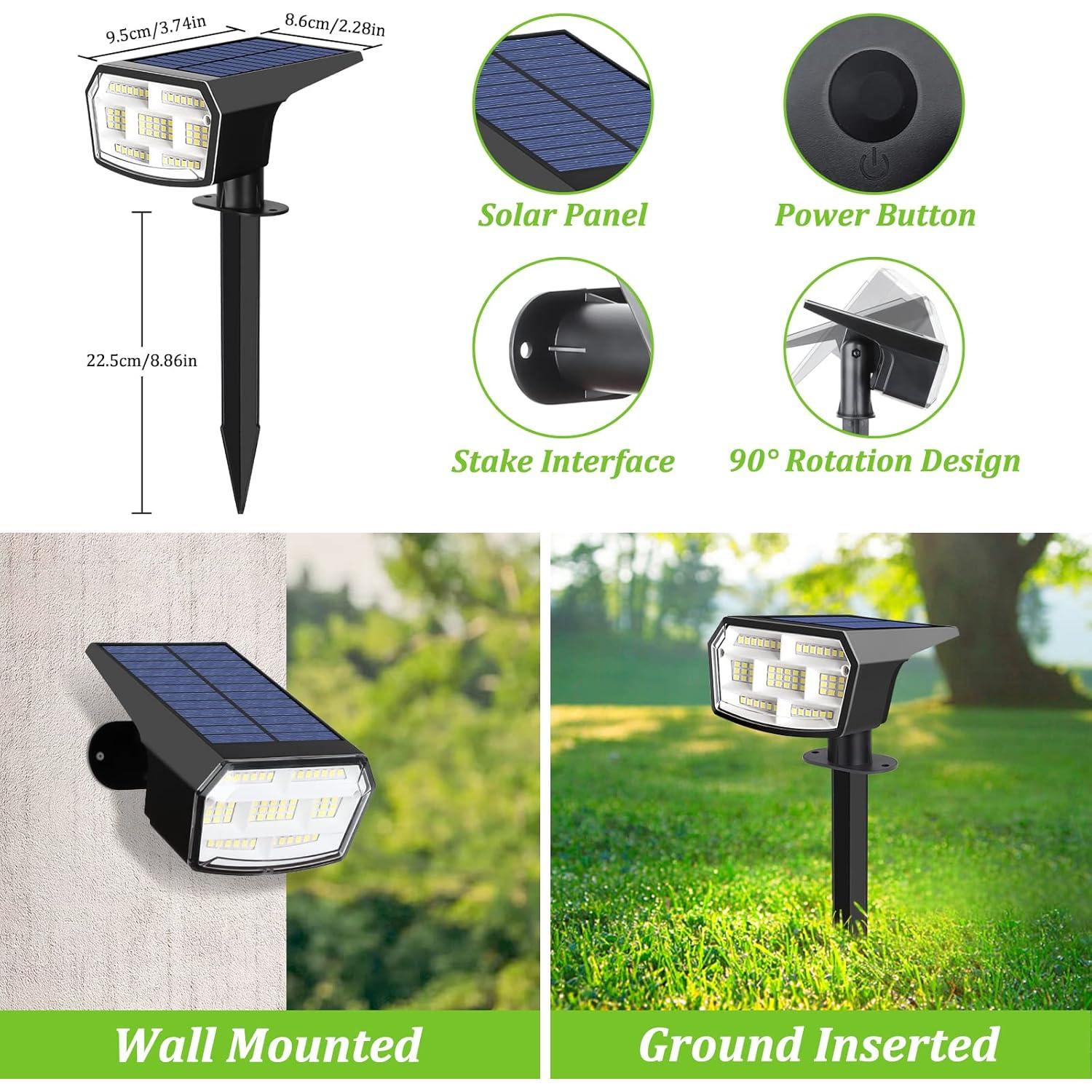 Paquete de 6 luces solares Sucolite 59 LED jardín 3 modos