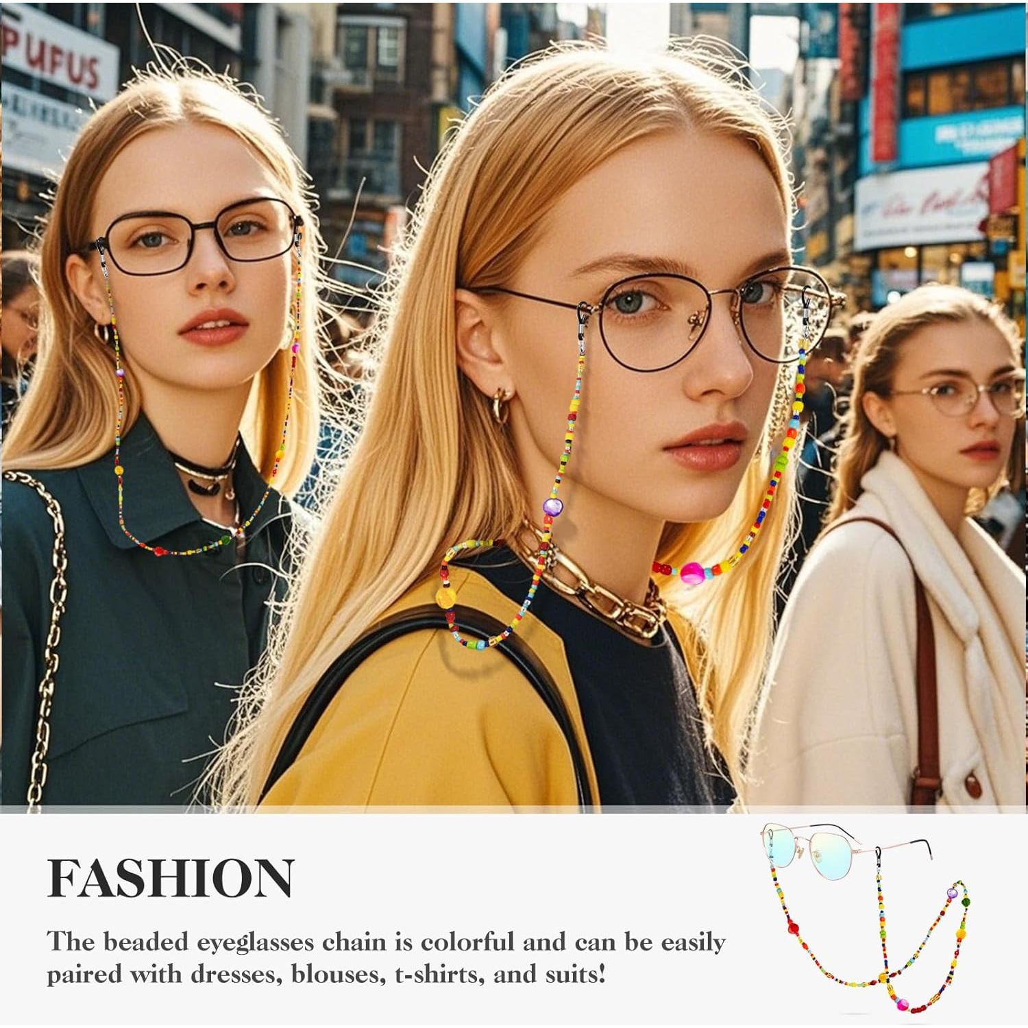 Cadena de Gafas Elegante con Perlas para Mujeres 74.93 cm