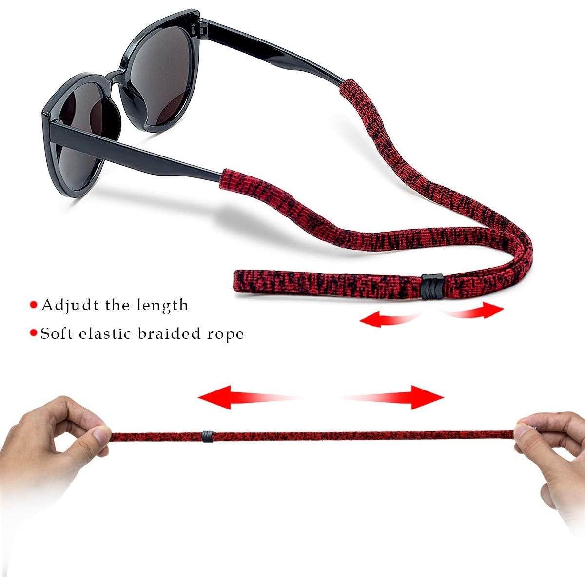 Correa Ajustable para Gafas 2 PCS - Negro y Rojo