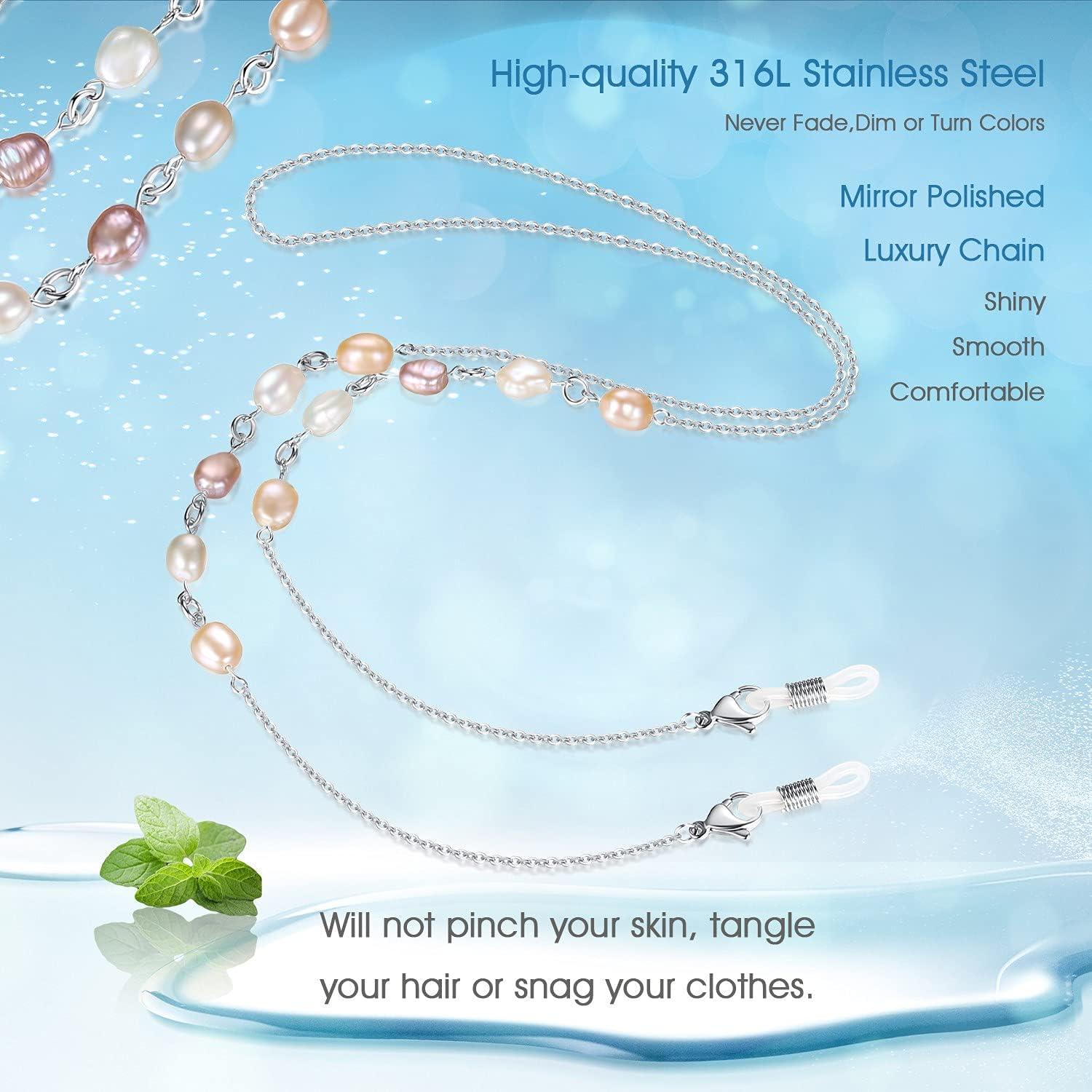 Cadena de Gafas Sam & Lori con Perlas y Conchas Coloridas